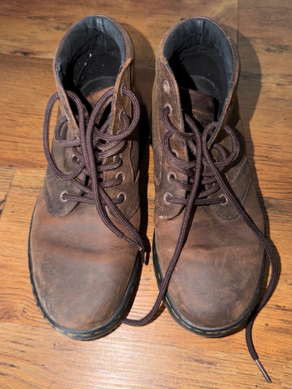 Dr. Martens Men's Brown Leather Lace-Up Boots – Dark Brown